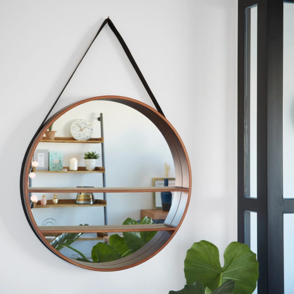 miroir étagère pour décoration de salon