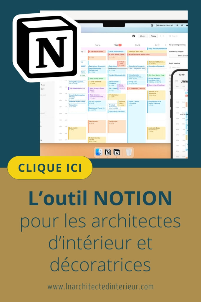 l'outil Notion pour les architectes d'intérieur et décoratrices