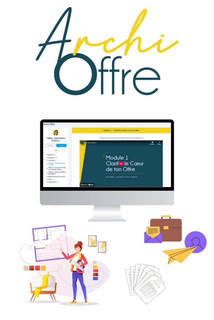 Archi Offre : Structure ton offre de conception en 3 étapes simples pour qu’elle se vende toute seule.🎯 Clarifie ta promesse, crée un parcours client clair, ajoute les bons déclencheurs de confiance.📦 Modèles + méthode pratico-pratique inclus.